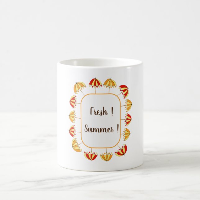 Sommerstimmung mit Sommerschirmen Kaffeetasse (Mittel)