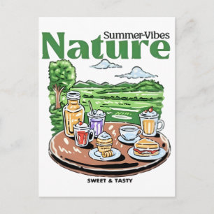Sommerstimmung Natur - Entspannende landschaftlich Feiertagspostkarte