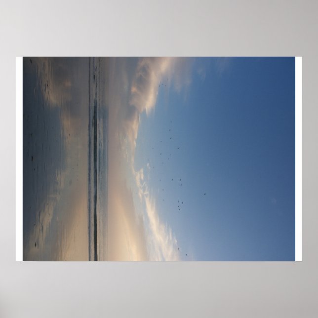 Sommerstrand Bretagne Poster (Vorne)