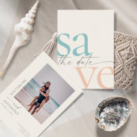 Sommerstrand Einfache Foto Save The Date