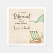 Sommerstrand Elegante Grüne Stühle Ruhestandsfeier