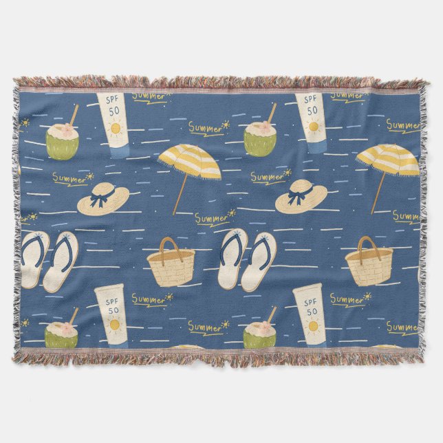 Sommerstrand Essentials Muster (3) Decke (Vorderseite)