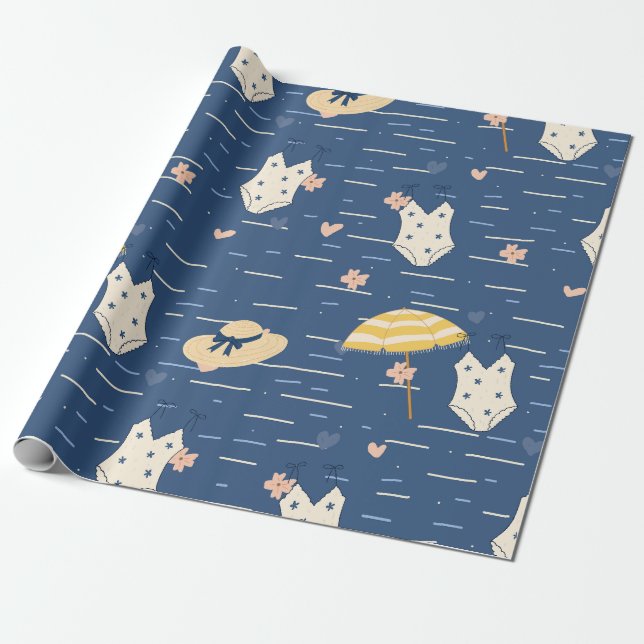 Sommerstrand Essentials Muster (5) Geschenkpapier (Ungerollt)