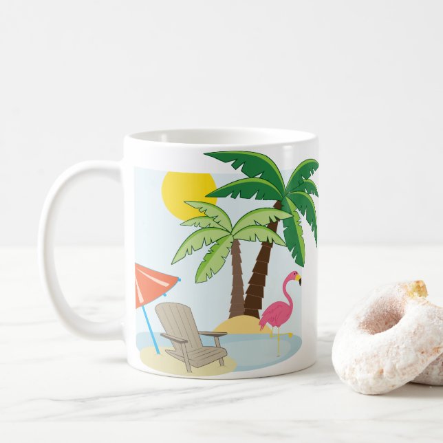Sommerstrand Kaffeetasse (Mit Donut)