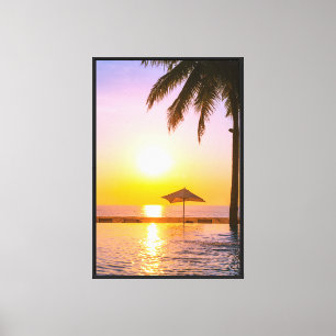 Sommerstrand mit Meer Leinwanddruck