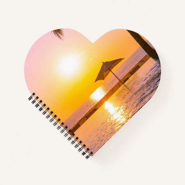 Sommerstrand mit Meer Notizbuch (Vorderseite)