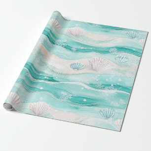 Sommerstrand-Muschel-Muster Geschenkpapier