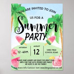 Sommerstrand Party Poster