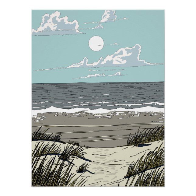 Sommerstrand Poster (Vorderseite)