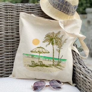 Sommerstrand Sonnenschirm Palme Tragetasche
