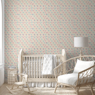Sommerstrand-Sonnenschirm Pink Blau Pastell Tapete