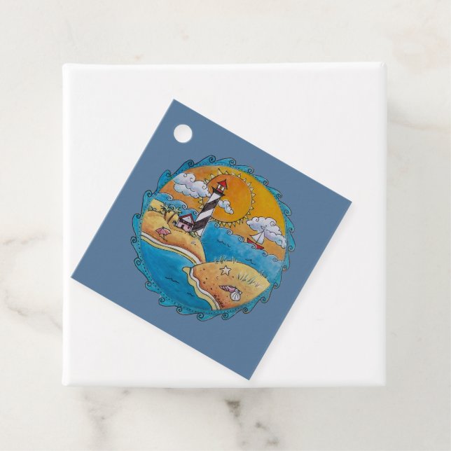 Sommerstrand Spaß an der sonnigen Küste Geschenkanhänger (Beispiel)