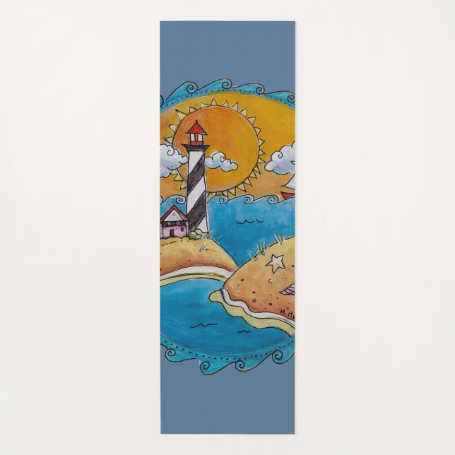 Sommerstrand Spaß an der sonnigen Küste Yogamatte (Vorderseite)