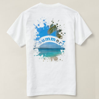 Sommerstrand-Splash-Illustration T-Shirt
