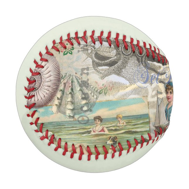 Sommerstrand Vintager Oktopus antikes Segeln Baseball (Vorderseite Links)