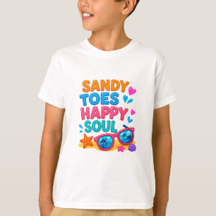 🌞 Sommerstrand-Zitat für glückliche Kinder 🍉 T-Shirt