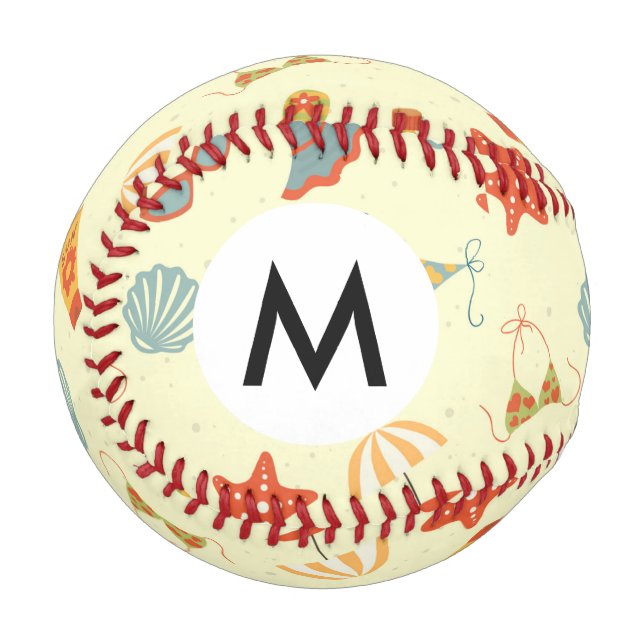 Sommerstrandmuster Baseball (Vorderseite Links)