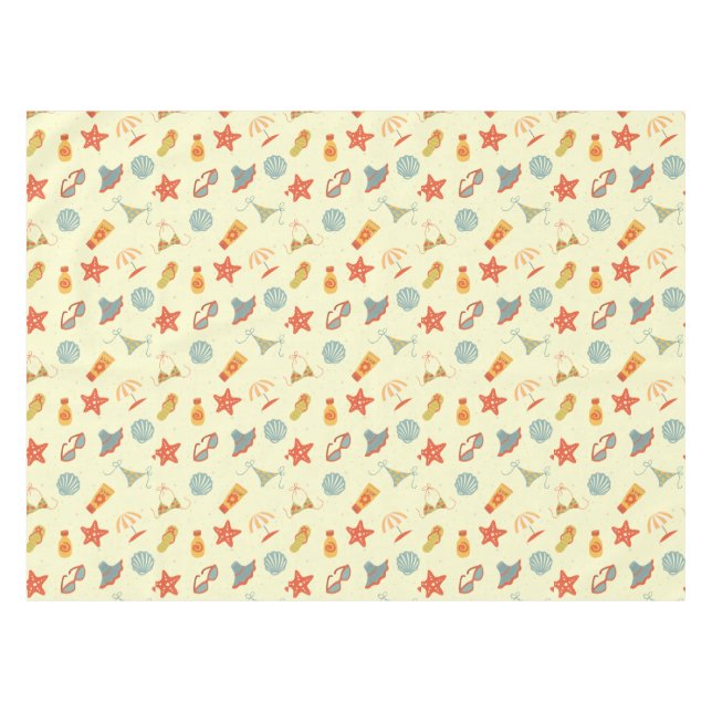 Sommerstrandmuster Tischdecke (Vorderseite (Horizontal))