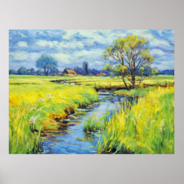 Sommerstrom in der Havelland-Landschaft Poster