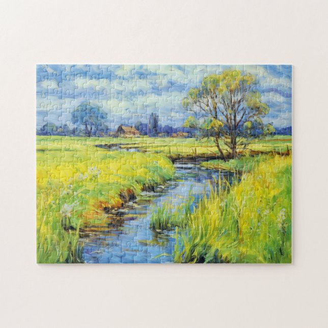 Sommerstrom in der Havelland-Landschaft Puzzle (Horizontal)