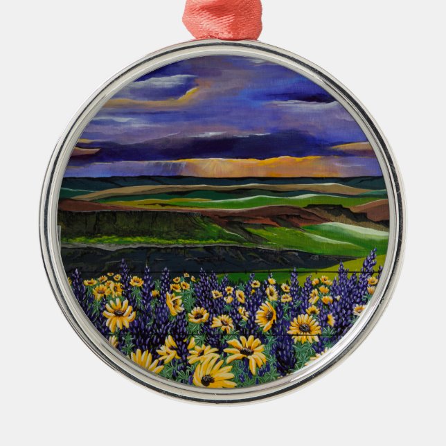 Sommersturm Silbernes Ornament (Vorne)