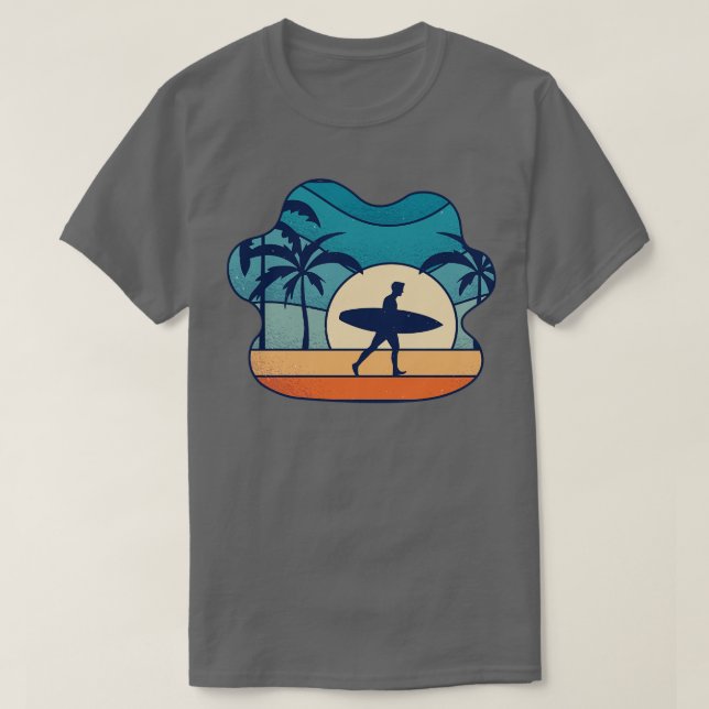 Sommersurfing Retro Vintage Kunst T-Shirt (Design vorne)