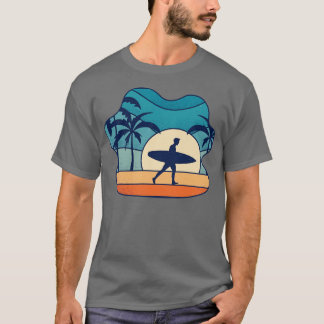 Sommersurfing Retro Vintage Kunst T-Shirt