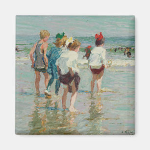 Sommertag am Brighton Beach (von E.H. Potthast) Magnet