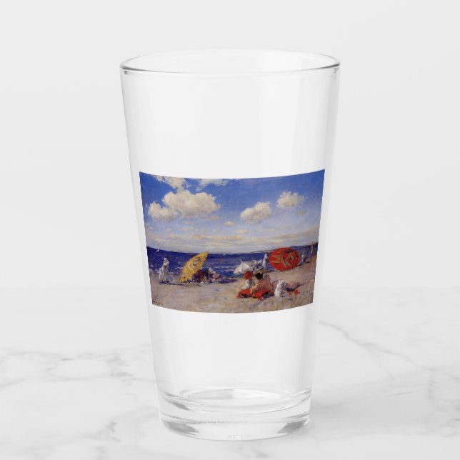 Sommertag am Meer (Strandlandschaft) Glas (Vorderseite)