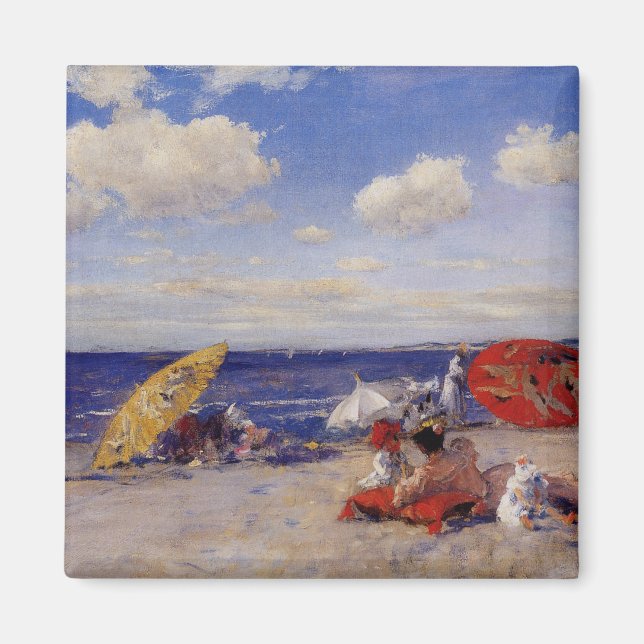 Sommertag am Meer (Strandlandschaft) Magnet (Vorne)