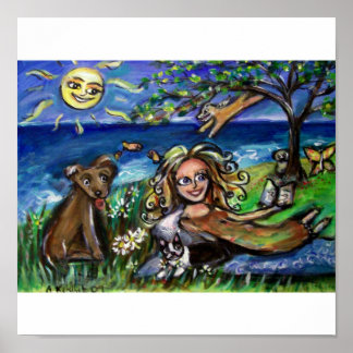 Sommertag am Strand Poster