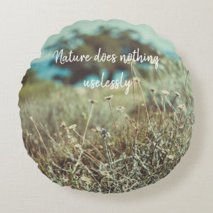 Sommertag an der Küste Rundes Kissen