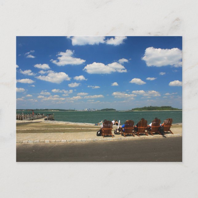Sommertag auf Georges Island, Boston Harbour Postkarte (Vorderseite)