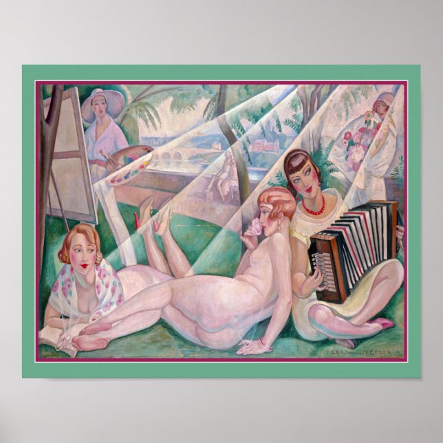 "Sommertag" Gerda Wegener Poster (Vorne)