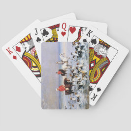 Sommertag in Cleveland (Pferde und Hunde) Spielkarten