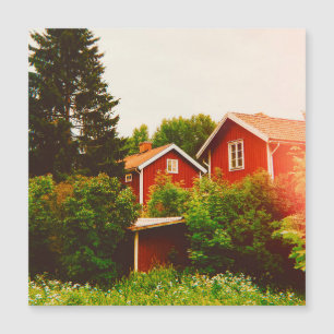 Sommertag in Dalarna Magnetkarte