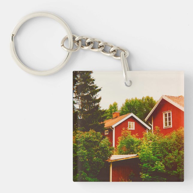 Sommertag in Dalarna Schlüsselanhänger (Vorderseite)