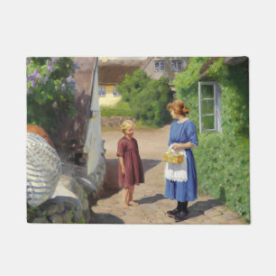 Sommertag in Dänemark (Mutter und Tochter) Fußmatte