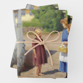 Sommertag in Dänemark (von H.A. Brendekilde) Geschenkpapier Set