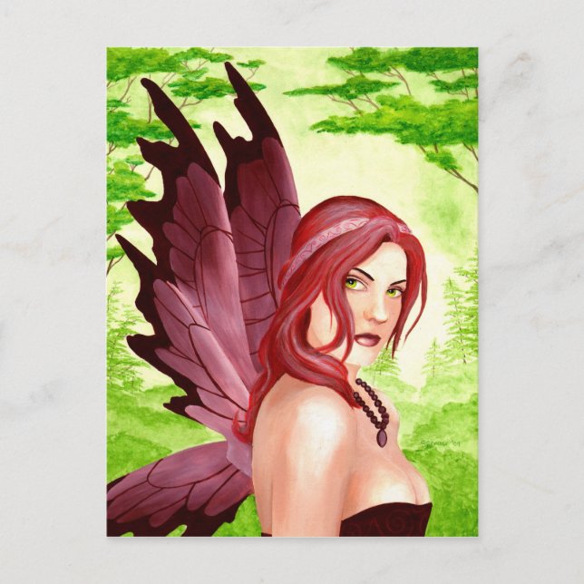 Sommertag Träume Fee Postkarte (Vorderseite)