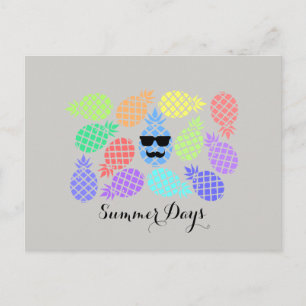"Sommertage" Ananas Postkarte