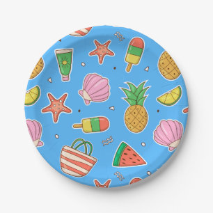 Sommertage Beach Paper Plate Pappteller