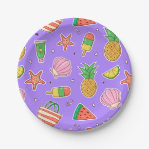 Sommertage Beach Paper Plate Pappteller