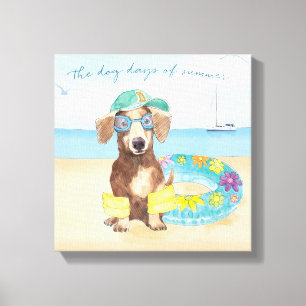 Sommertage der Hunde Leinwanddruck