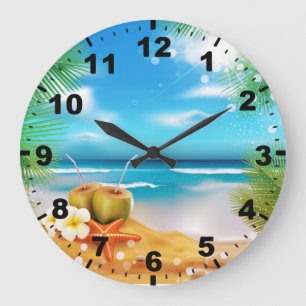 Sommertage Runde Wanduhr
