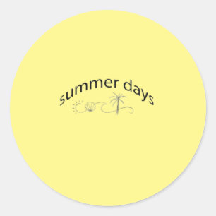 Sommertage Runder Aufkleber