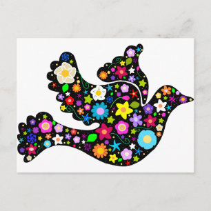 Sommertaube Blume Postkarte