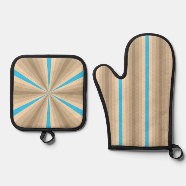 Sommertäuschung Ofenhandschuh & Topflappen-Set (Vorderseite)