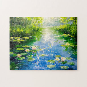 Sommerteich mit Seerosen Puzzle