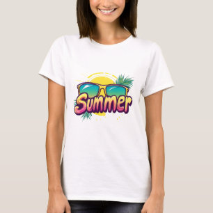 Sommertext - farbenfrohe Sommersonnenbrille T-Shirt
